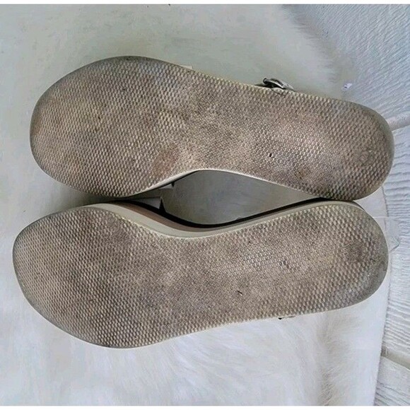 Steve Madden  platform sandals wht/blk/tan wmns sz 8 - Picture 5 of 7